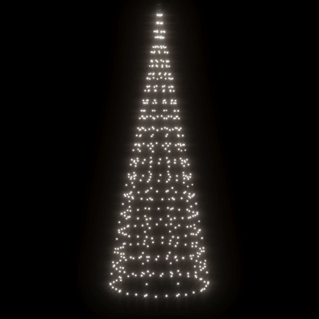 vidaXL Dekolicht 300 cm LED-Weihnachtsbaum für Fahnenmast 550 LEDs Kaltweiß 300 cm Auße