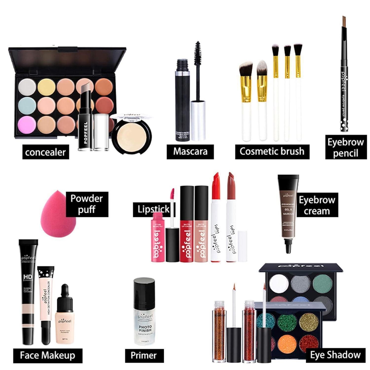 LuxusKollektion Schmink-Set Make-up Geschenkset Schminkkoffer mit Paletten