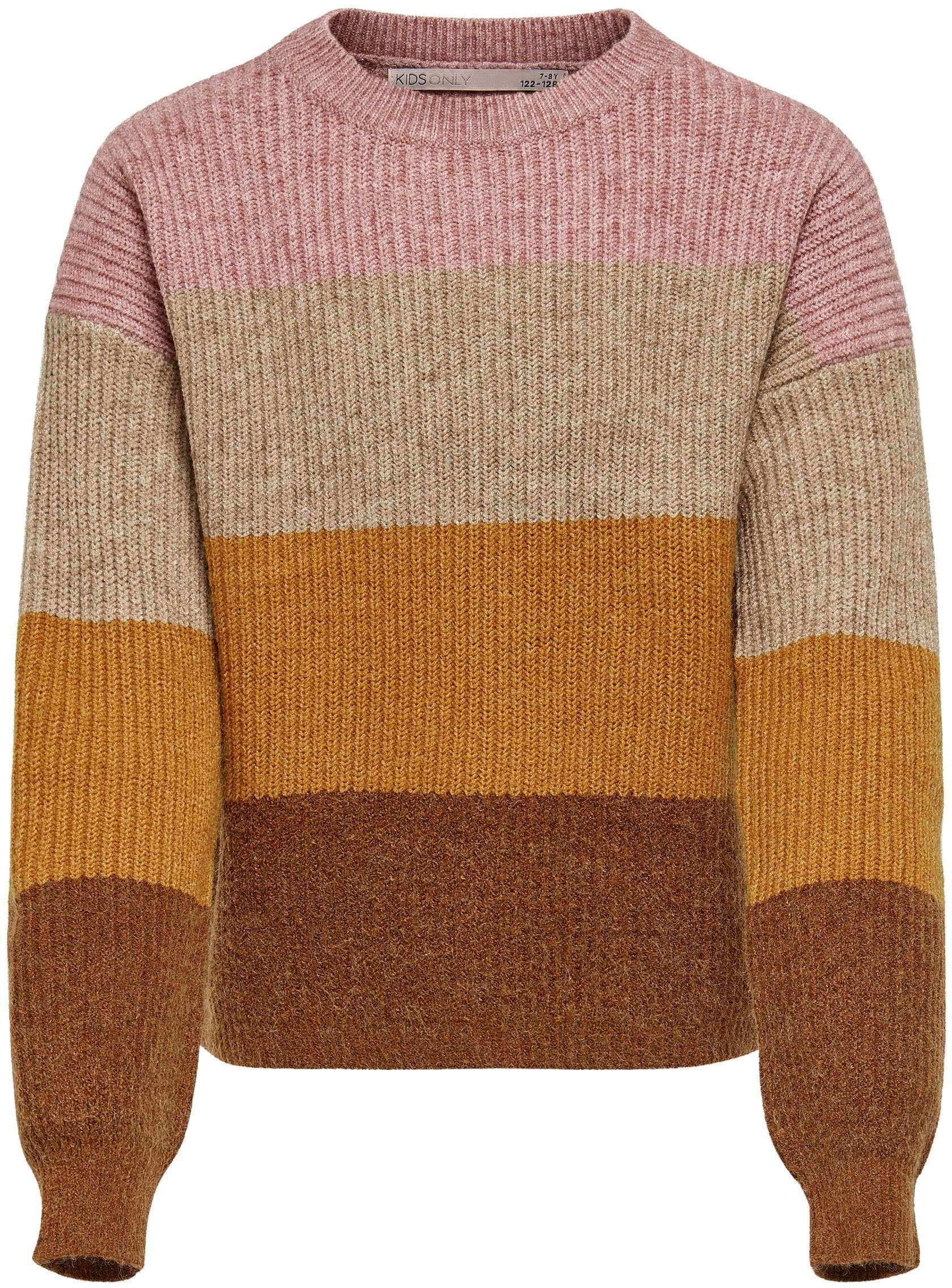 KOGSANDY KIDS STRIPE rose dusty ONLY Strickpullover L/S PULLOVER