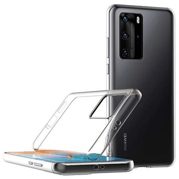 CoolGadget Handyhülle Transparent Ultra Slim Case für Huawei P40 Pro 6,58 Zoll, Silikon Hülle Dünne Schutzhülle für Huawei P40 Pro Hülle
