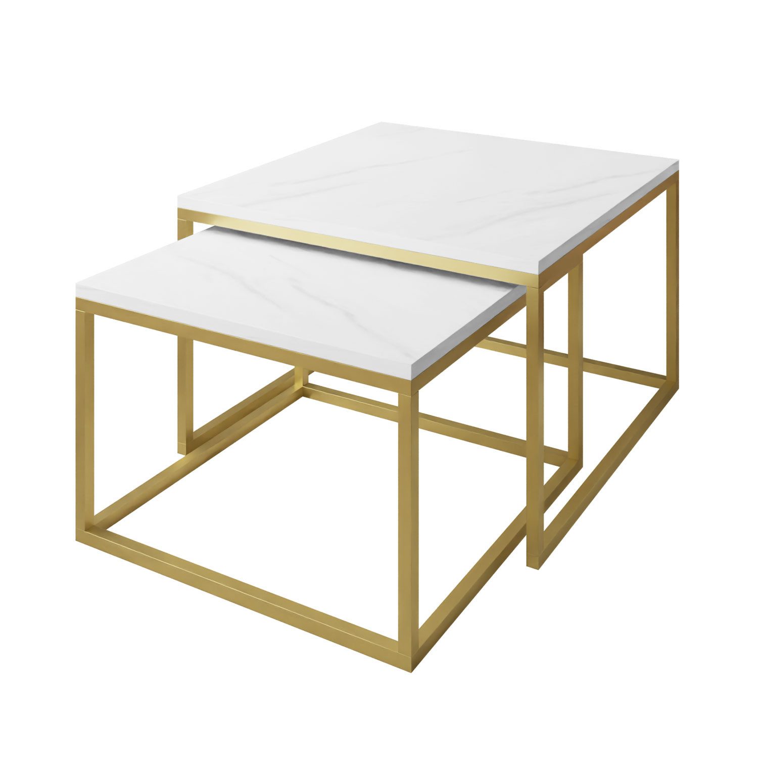 Lookway Couchtisch YOSHI 2in1 mit Levanto-Marmorplatte (2er-Set), Breite: 7 günstig online kaufen