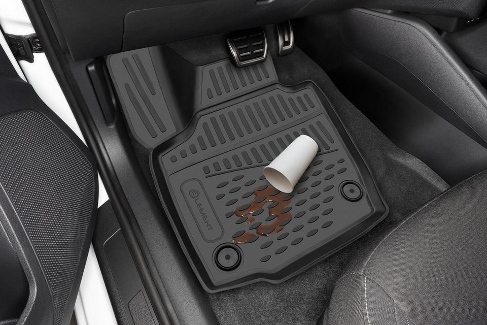 LEMENT Auto-Fußmatten für FIAT 500x, 2014->, 4 tlg., für FIAT 500x PkW,  Passform, Passgenaue
