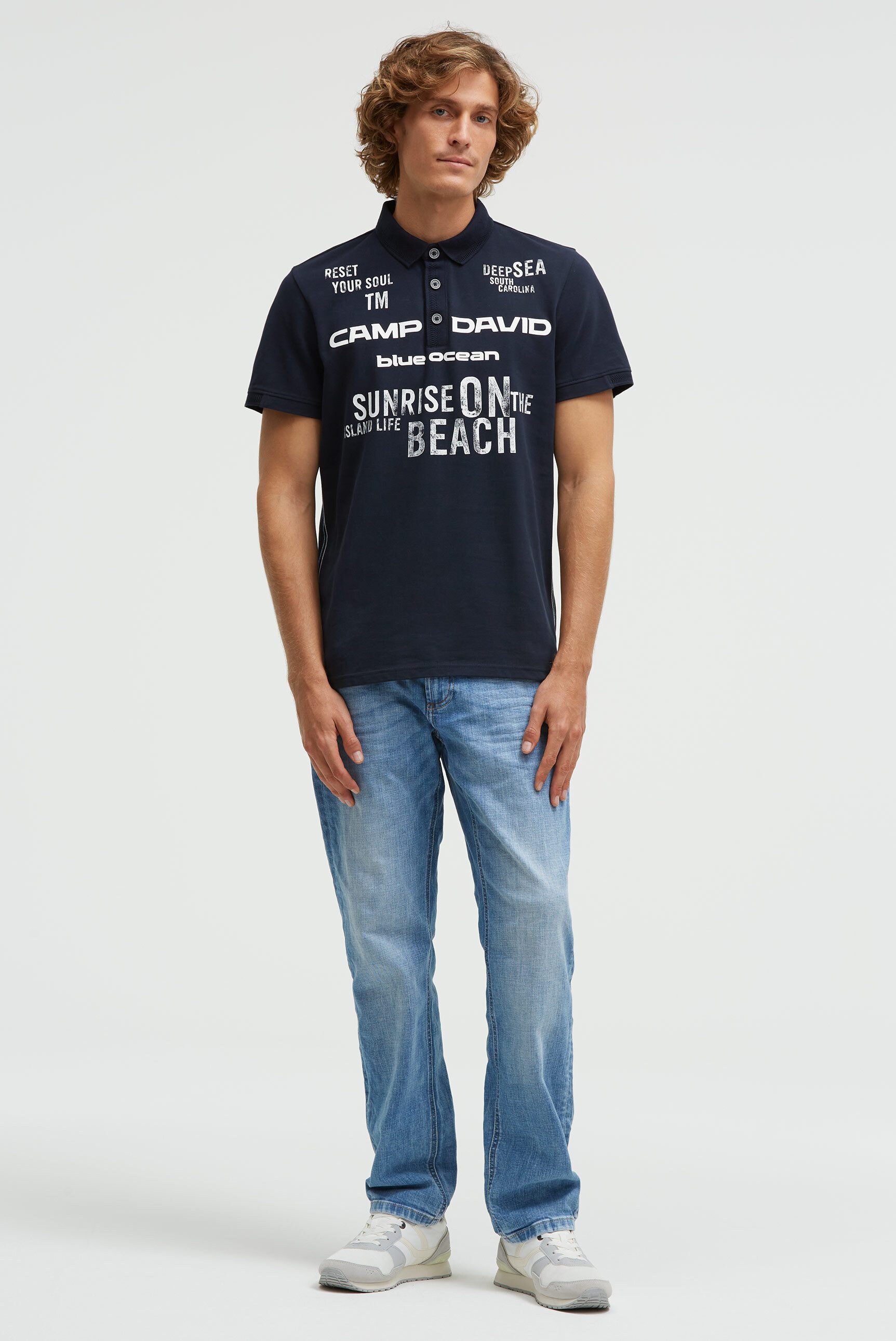 CAMP DAVID Poloshirt aus Baumwolle