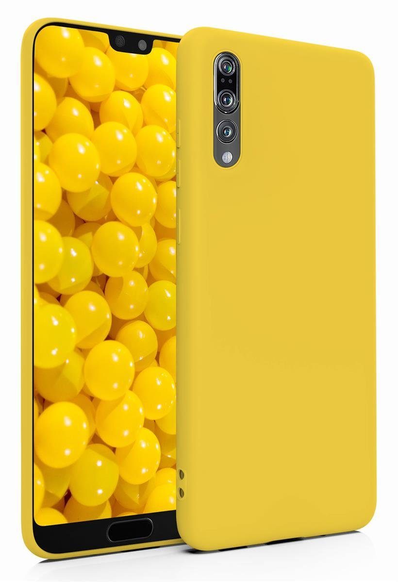 MyGadget Handyhülle Silikon Hülle, für Huawei P20 Pro - robuste Schutzhülle  - TPU Case Slim - Silikonhülle Back Cover - Slimcase Ultra Kratzfest  Handyhülle matt - Gelb
