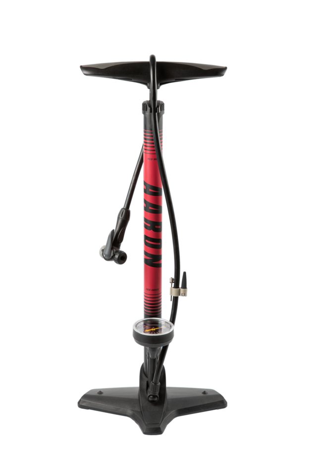 AARON Luftpumpe Sport One Fahrrad-Stand-Pumpe für alle Ventile mit