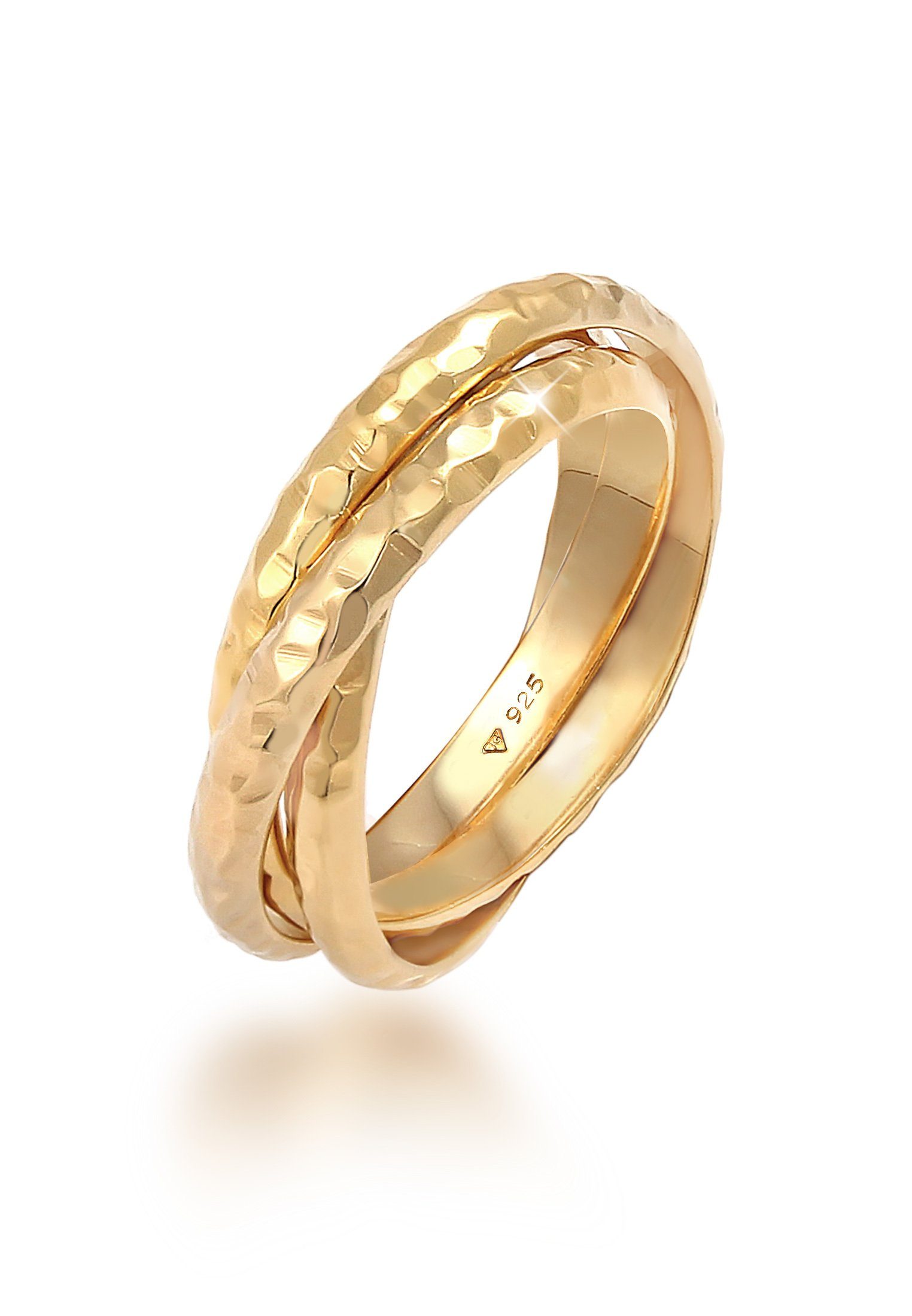 Elli Fingerring Wickelring Trini Klassik Gehämmert günstig online kaufen