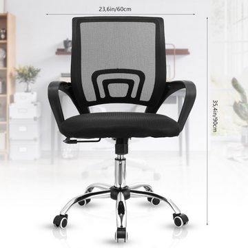 WILGOON Bürostuhl Ergonomischer Schreibtischstuhl mit Armlehnen, Mesh Computerstuhl, Arbeitsstuhl, Leichter Stuhl, 360° Drehstuhl, höhenverstellbarer