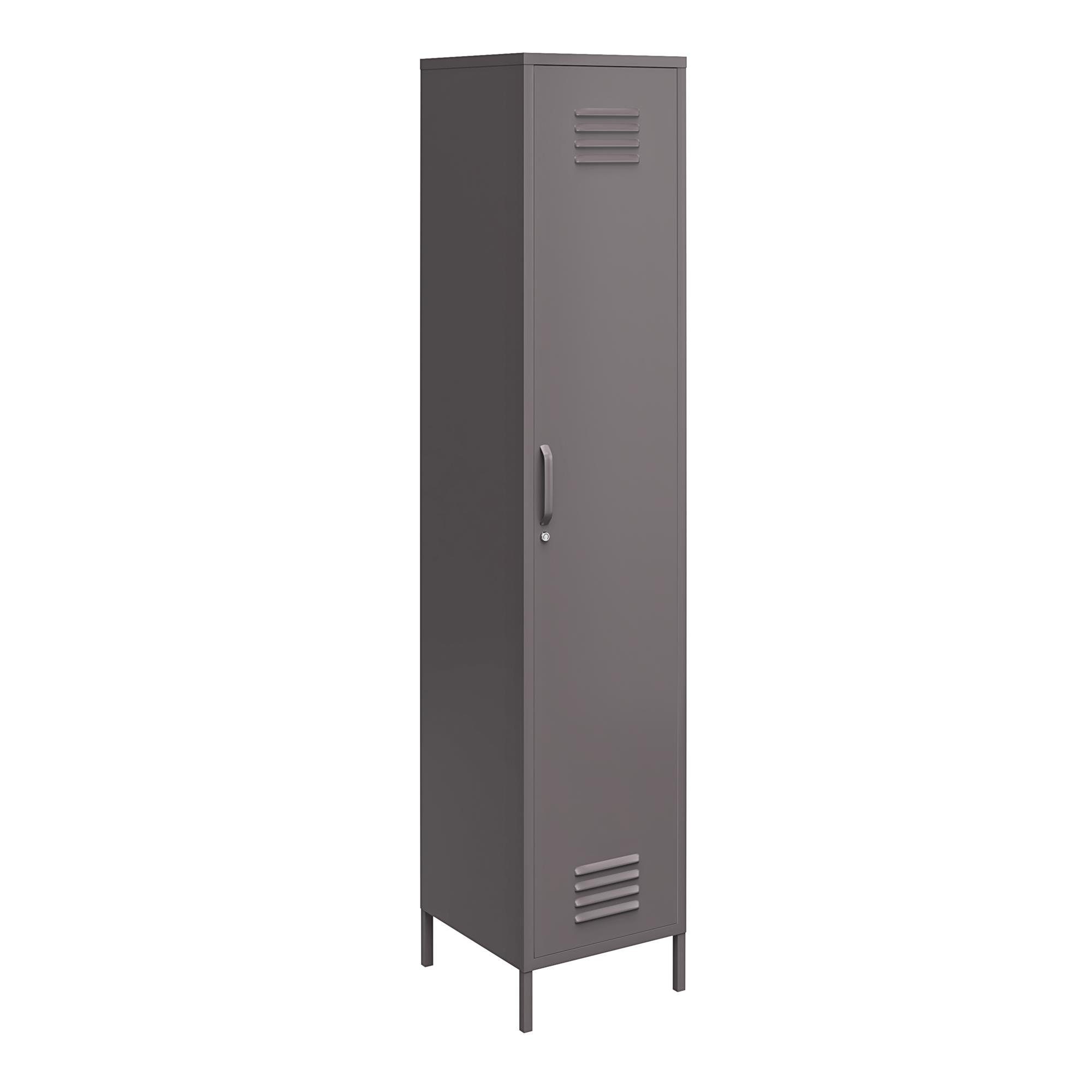 Bradford Kleiderschrank, grau Metallschrank, Spind Höhe Design, cm 185 Retro loft24