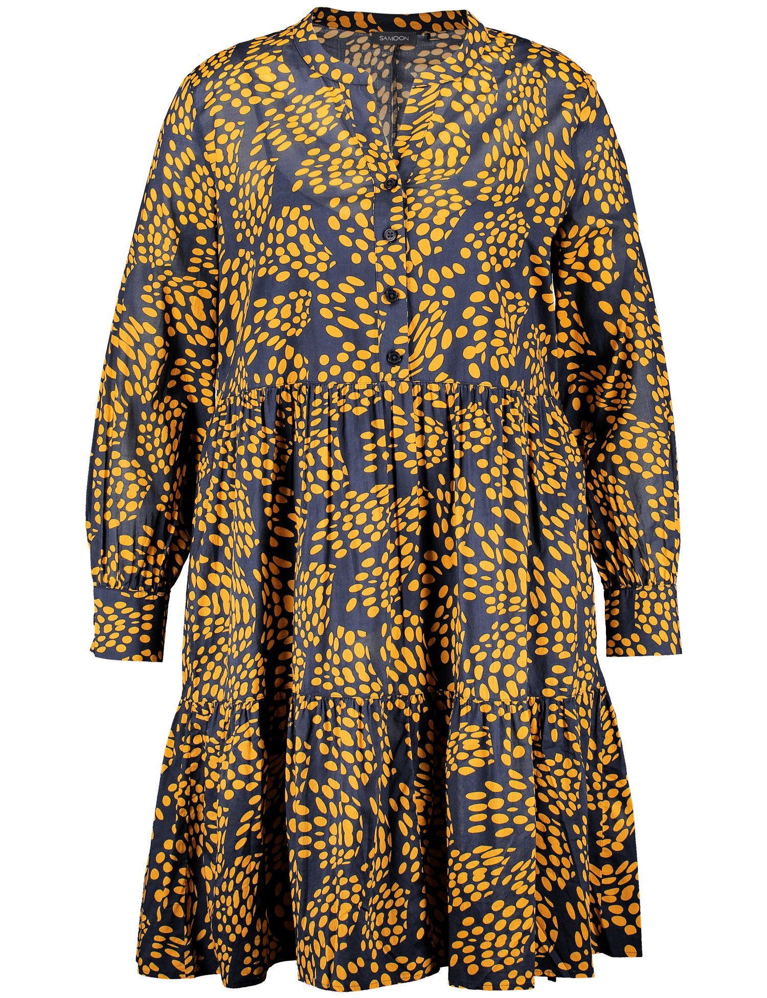 Samoon Minikleid Luftiges A-Linien-Kleid mit Print