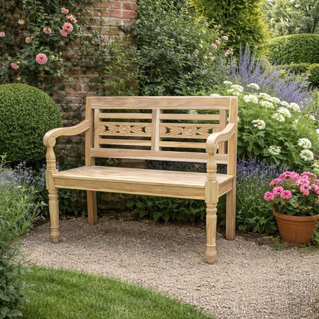 AMBIENTE-LEBENSART.DE Gartenbank Teak Bank 2-Sitzer – Natürliches Design & günstig online kaufen