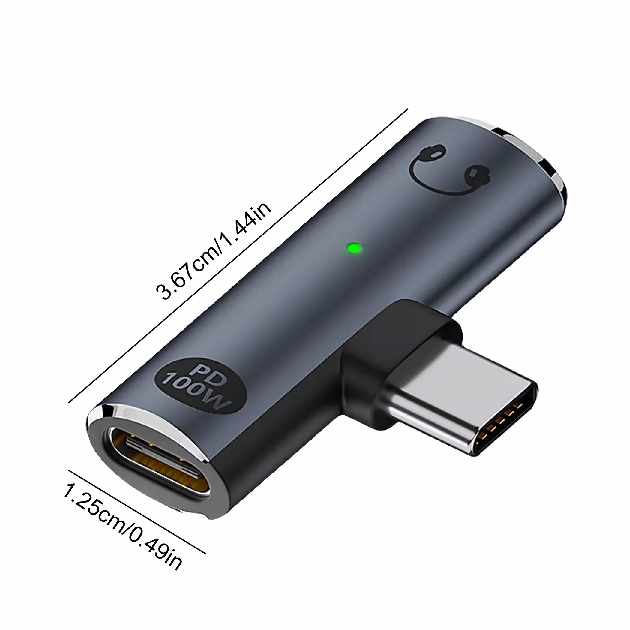 Bolwins C66 USB-C Audio Adapter Stecker auf Buchse + 3,5mm Klinke AUX Audio-Adapter USB-C Stecker, 3,5 mm Klinkenbuchse zu USB-C, 3,5 mm Klinke, 0 cm, 2-in-1 USB-C Audio & Ladeadapter Gleichzeitiges Laden und Musikhören