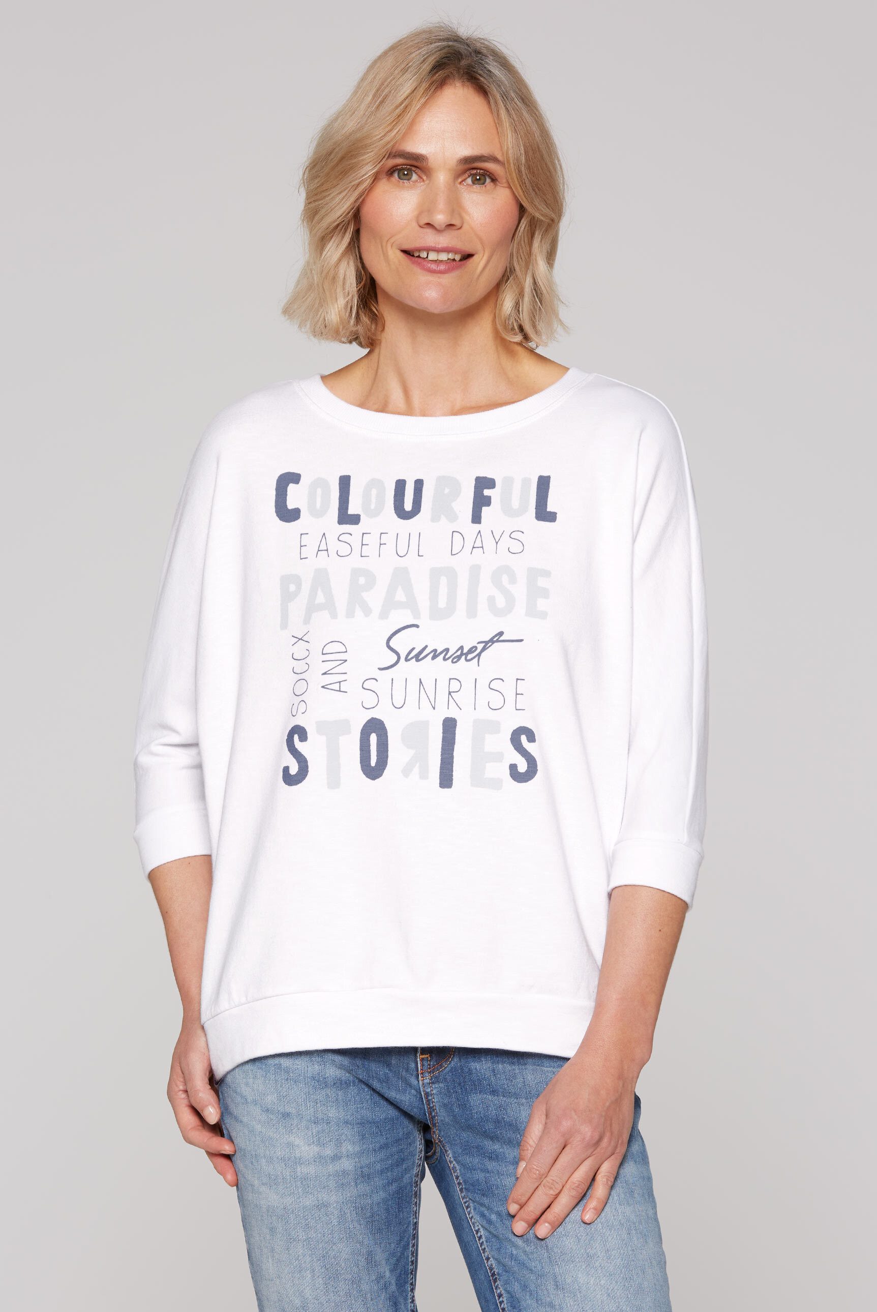 SOCCX Sweater mit Fledermausärmeln günstig online kaufen