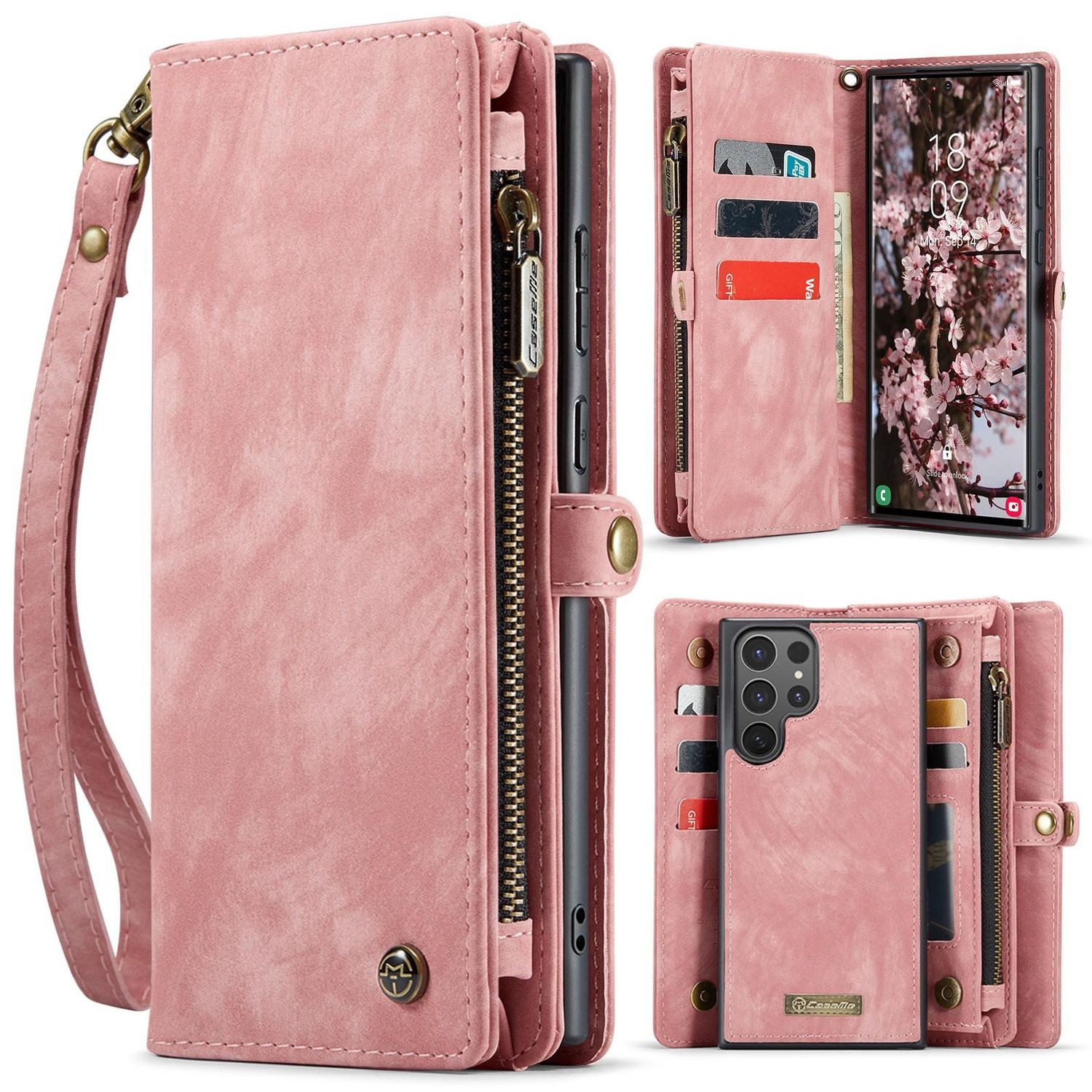 Handyhülle Für Samsung Galaxy S25 Ultra 5G Kunstleder Multifunktion Tasche Hülle