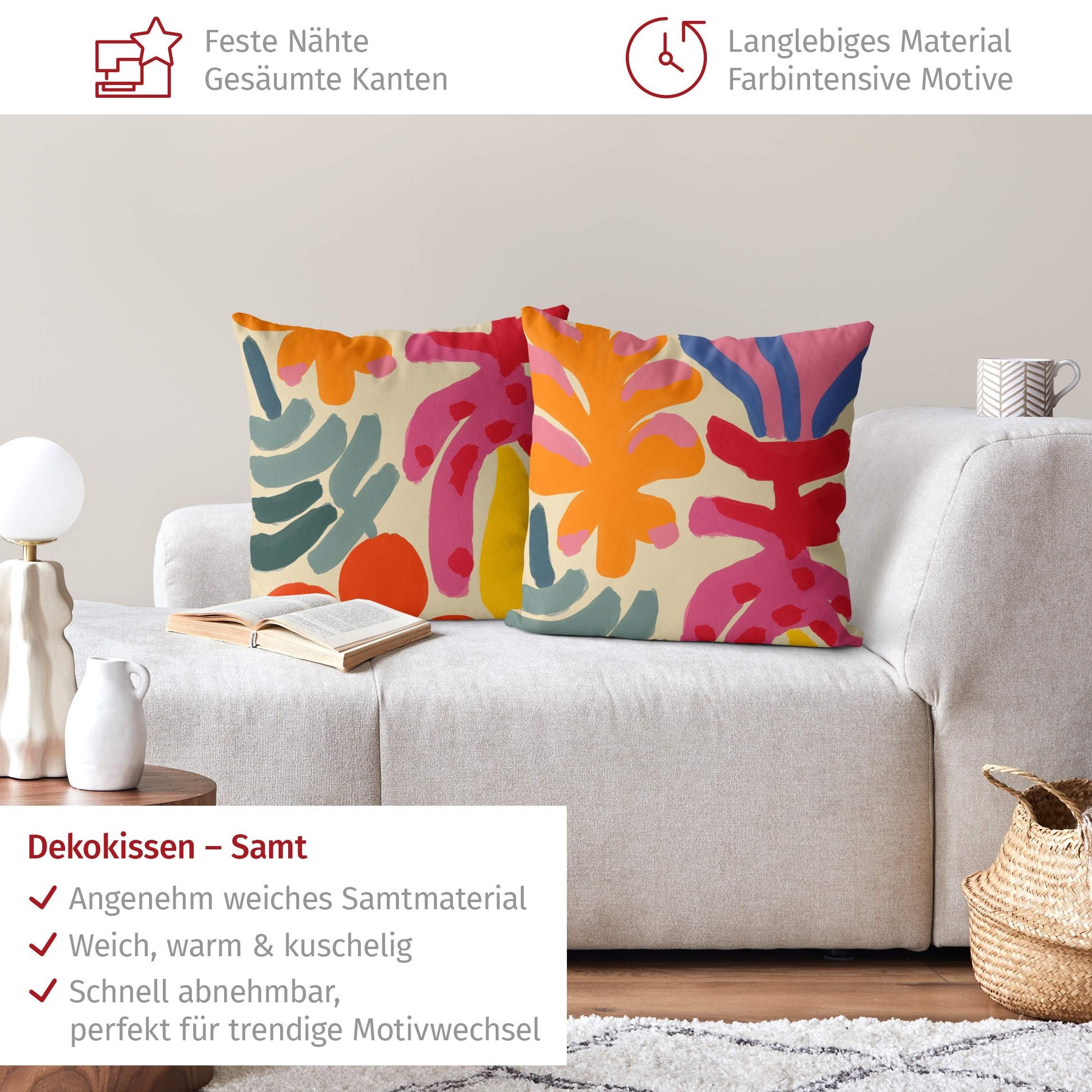 Bilderdepot24 Dekokissen 2-teilig drinnen Kissenhülle/ Sofakissen/ Zierkissen Kissenhülle bunt, Bezug mit / ohne Füllung Zierkissen Outdoor Sofa Bett