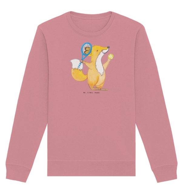 Mr. & Mrs. Panda Longpullover Größe L Fuchs Tennis spielen - Canyon Pink - günstig online kaufen