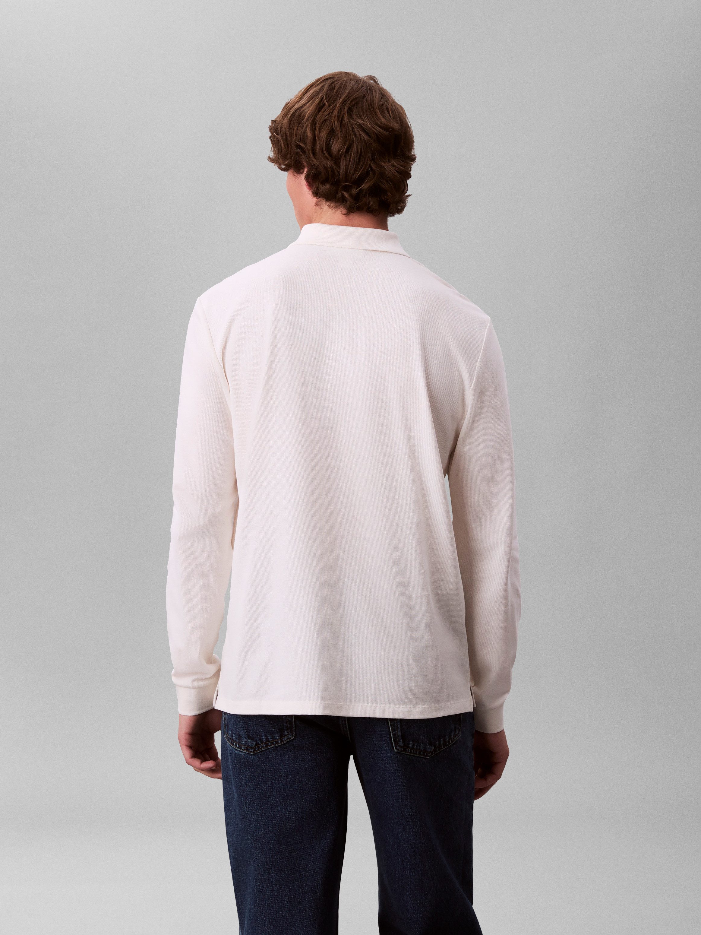 Calvin Klein Jeans Langarm-Poloshirt Regular fit mit Rundhalsausschnitt günstig online kaufen