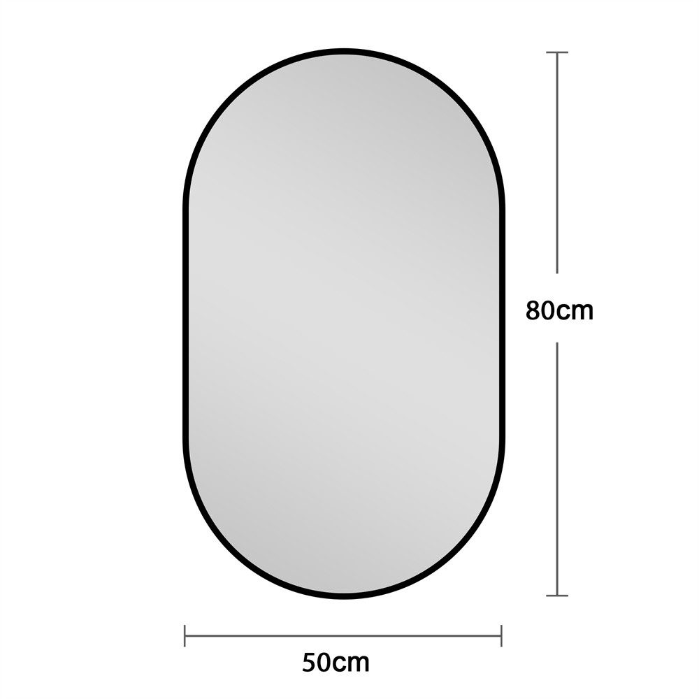 REDOM Spiegel Bathroom (Badspiegel mit flexible Aufhängung Silber, 1-St., 80 × 50cm)