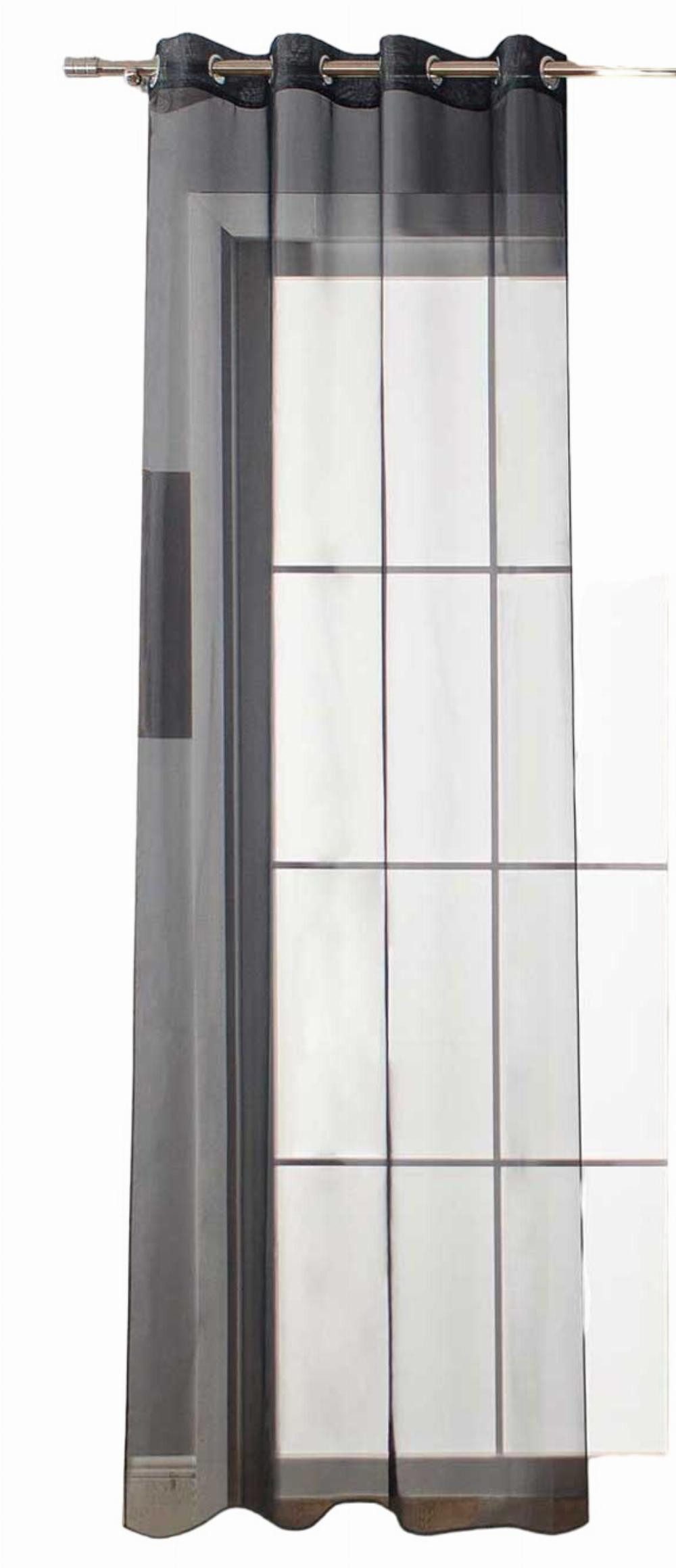 Gardinenbox Gardine (1 St), Ösen, transparent, Voile, Store Bleibandabschluß 20332-cn-o