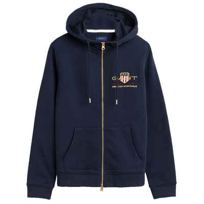 Gant Sweater Damen Sweatjacke - ARCHIVE SHIELD FULL ZIP HOODIE