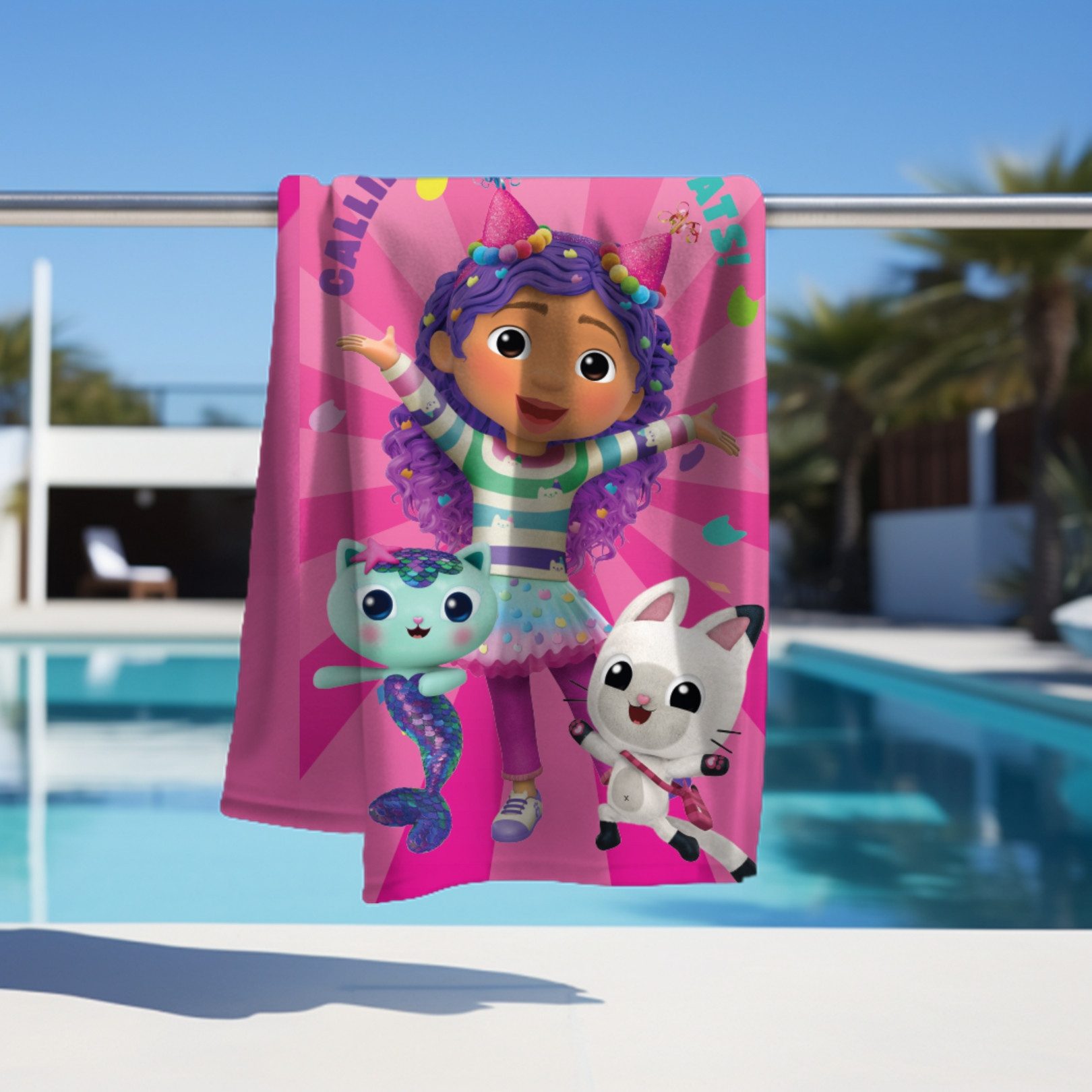 MTOnlinehandel Badetuch Gabby's Dollhouse 70x140 cm, günstig online kaufen