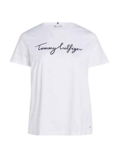 Tommy Hilfiger Curve T-Shirt CRV REG C-NK SIGNATURE TEE SS Große Größen