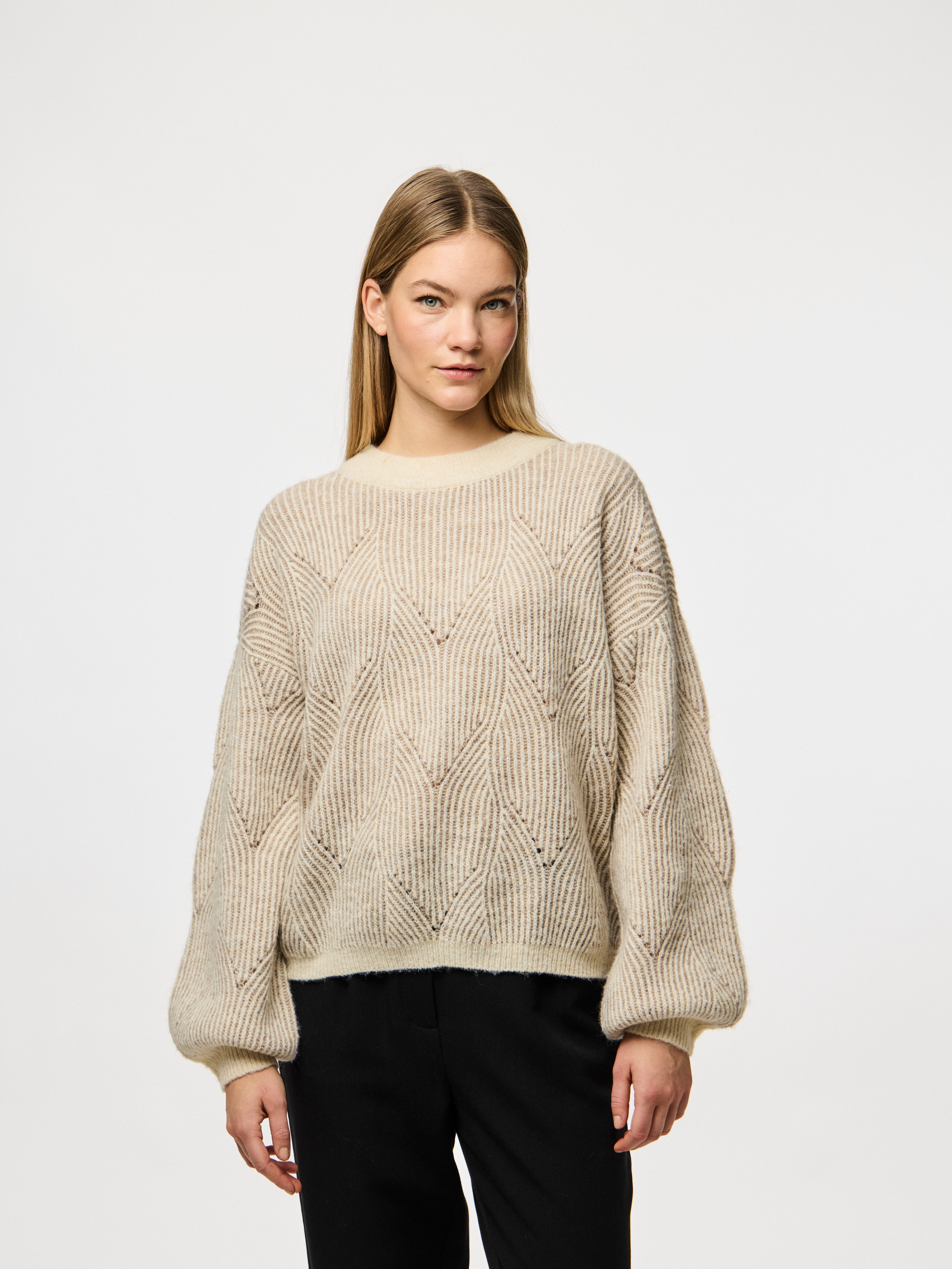 pieces Rundhalspullover PCJENNA LS O-NECK KNIT günstig online kaufen