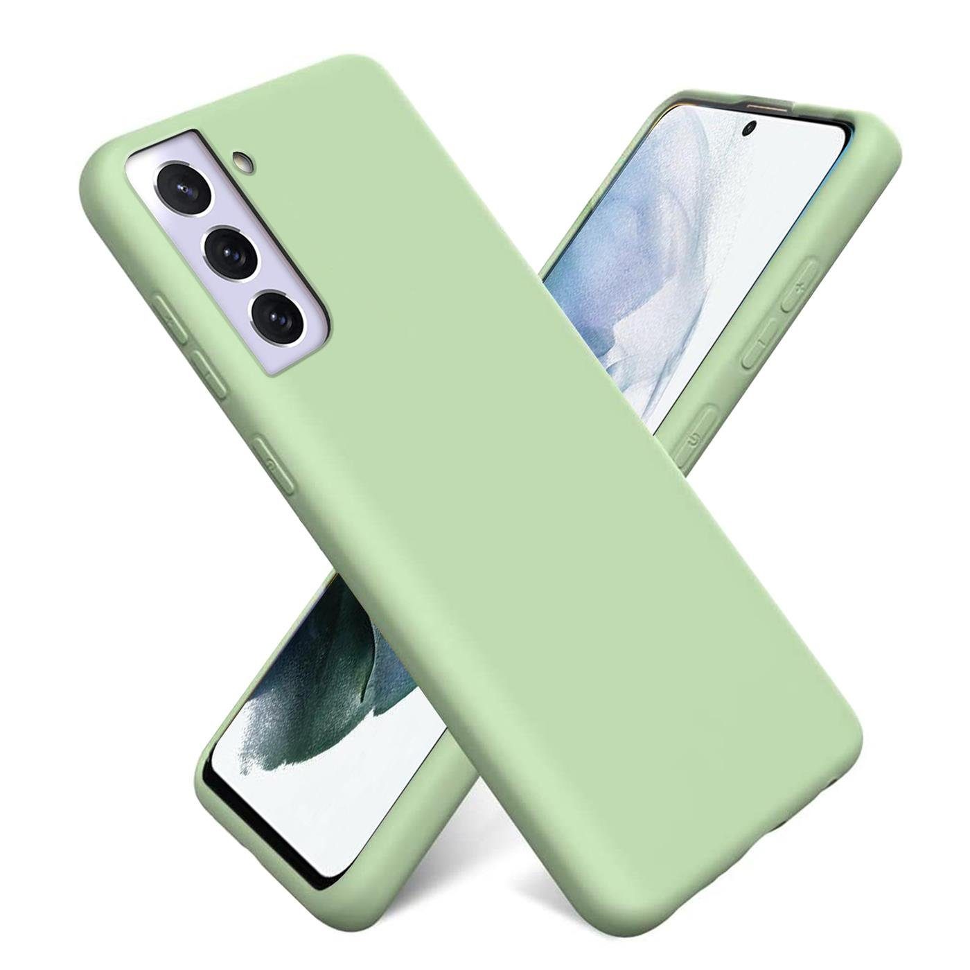 CoolGadget Handyhülle Silikon Case für das Samsung Galaxy S21 FE Slim TPU Cover 6,4 Zoll, Weiche Schutz Hülle mit Innen Fleece aus Stoff Handy Tasche