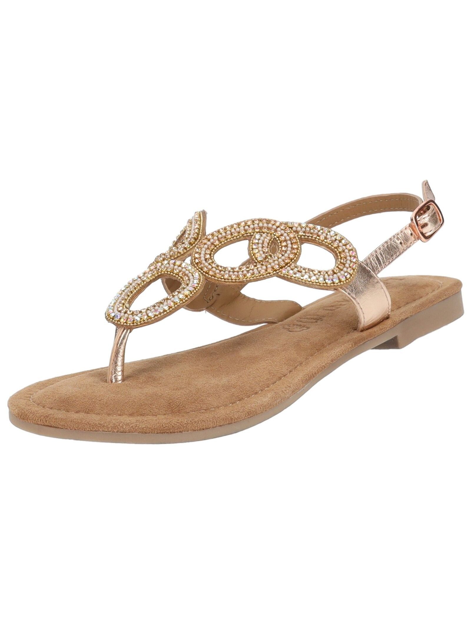 Lazamani Lazamani Sandalen Leder/Textil Riemchensandale