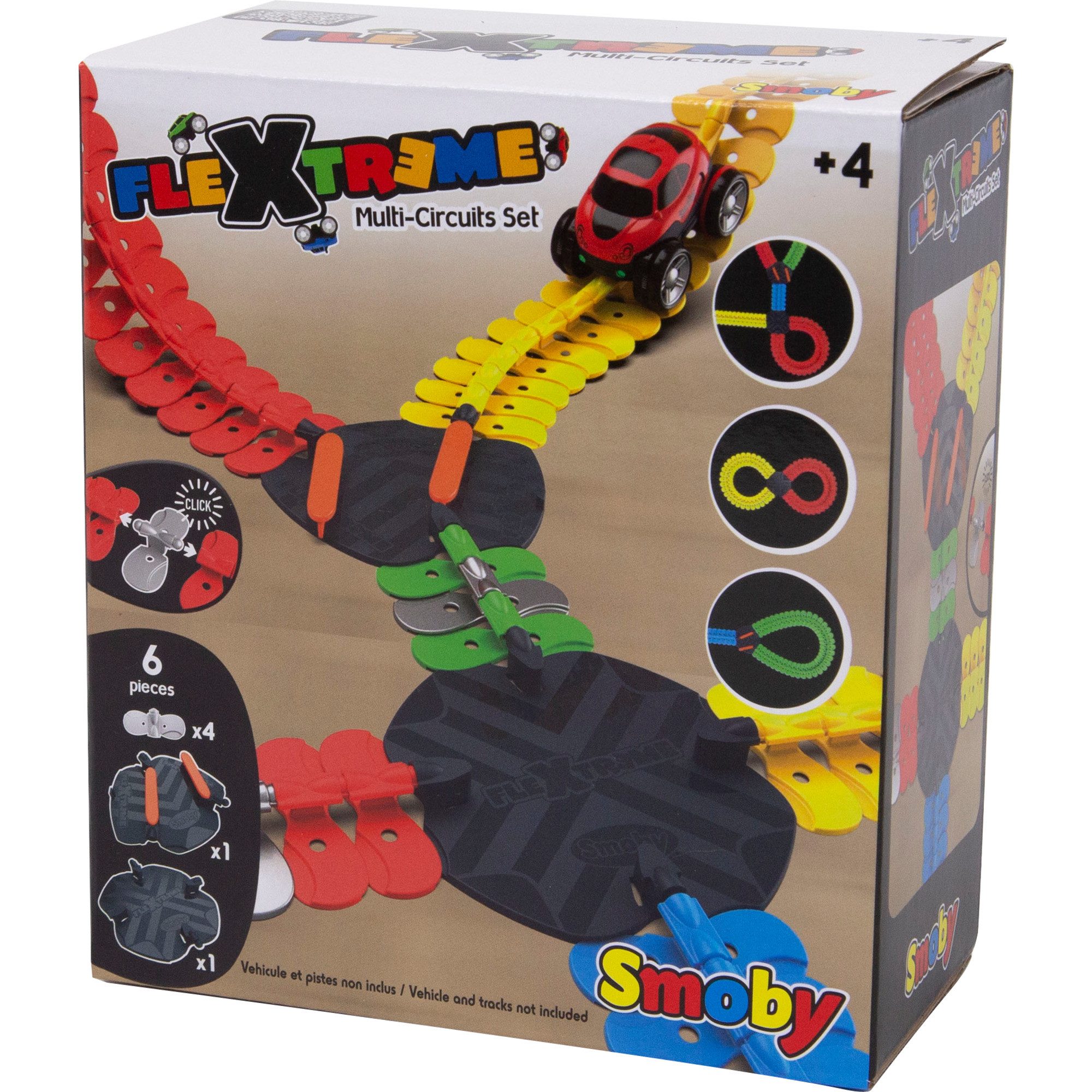 Smoby Autorennbahn Smoby FleXtreme Multi-Rennstrecken Set Kreuzung