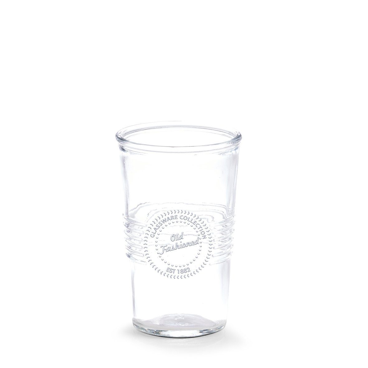 Glas, Glas Ø6/7,8 ml, Zeller transparent, fashioned, Trinkglas Present 300 cm x "Old Glas, 12,3