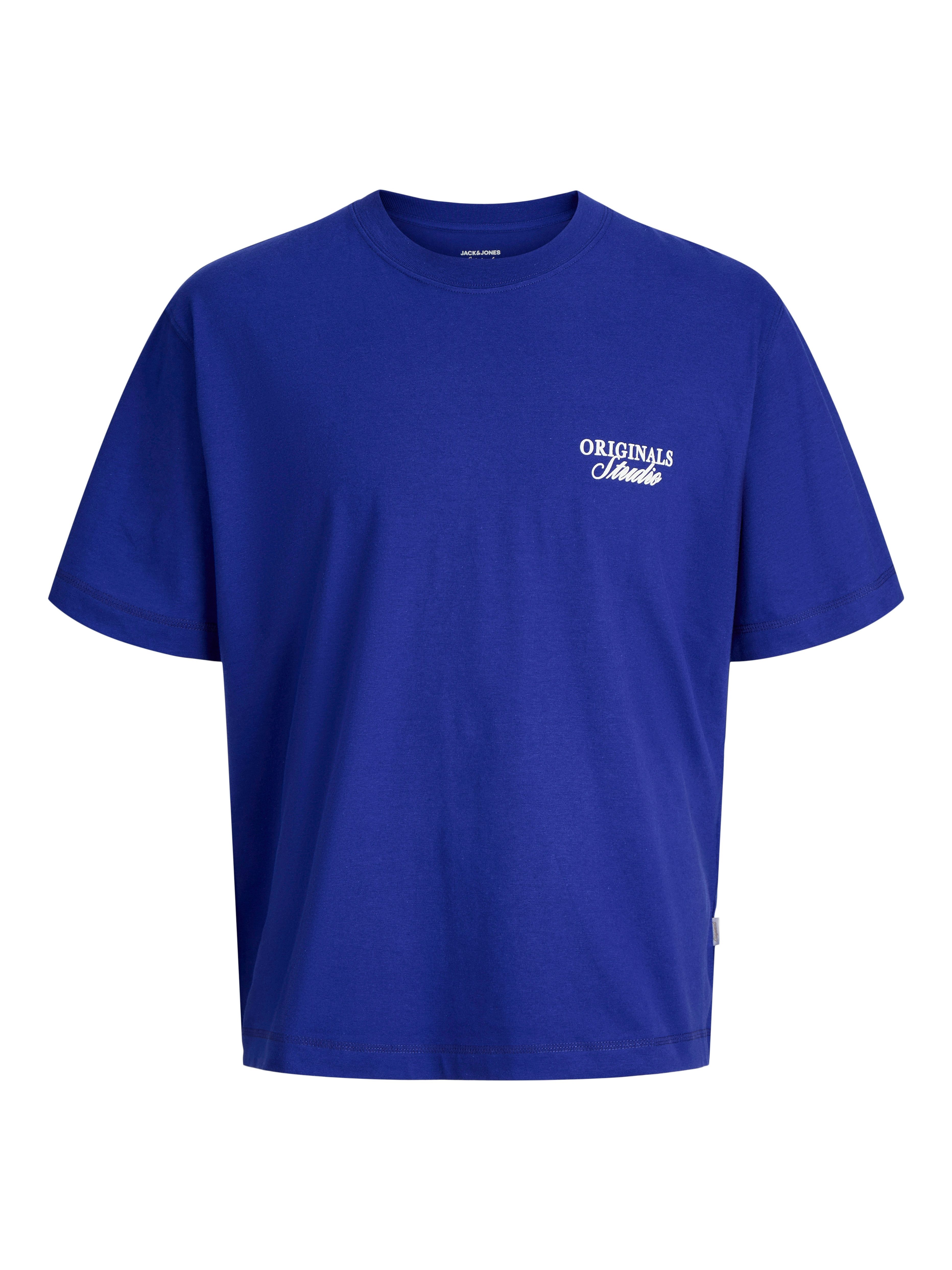 Jack & Jones PlusSize Kurzarmshirt JORNORREBRO TYPO TEE SS CREW NECK PLS Baumwolle, regular fit