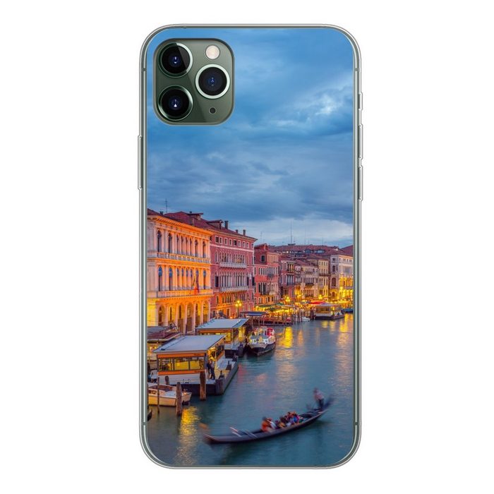 MuchoWow Handyhülle Wasser - Nacht - Venedig Handyhülle Apple iPhone 11 Pro Max Smartphone-Bumper Print Handy