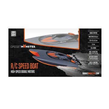 GadgetMonster Spiel, Ferngesteuertes Speedboot 20 km/h 20 Min Spielzeit 2 Motoren