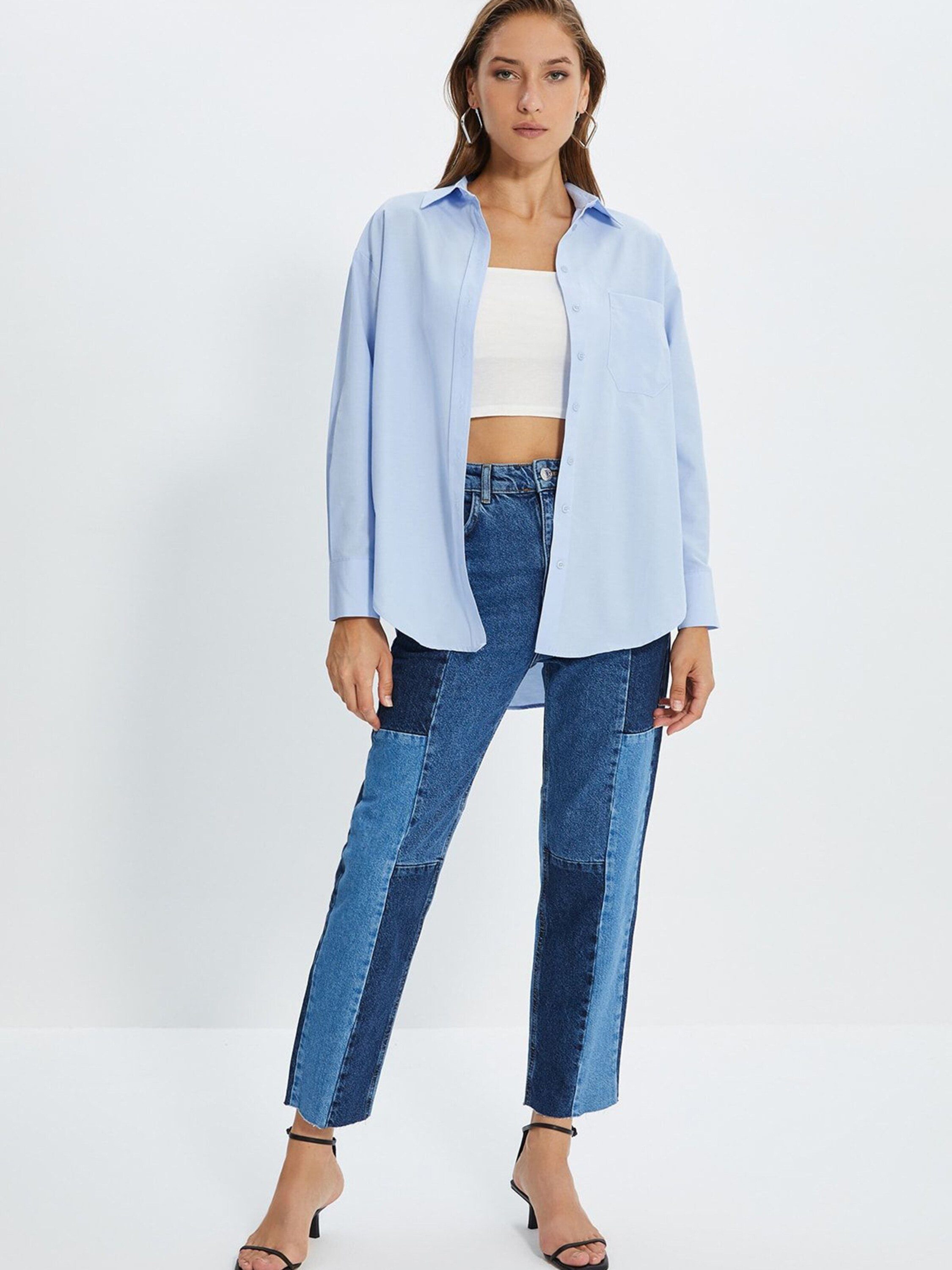 Trendyol Langarmbluse (1-tlg) Plain/ohne Details