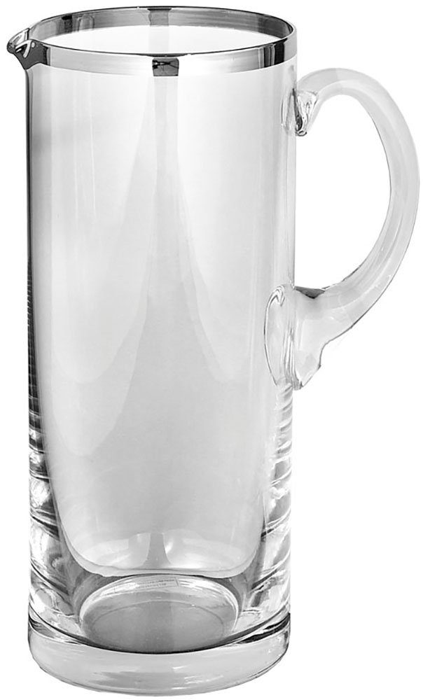 Platinumauflage, (1-tlg), Hingucker mit handbemalter auf Liter, echter Wasserkrug Fink der Festtagstafel PLATINUM, Ein 1,5 Fassungsvermögen