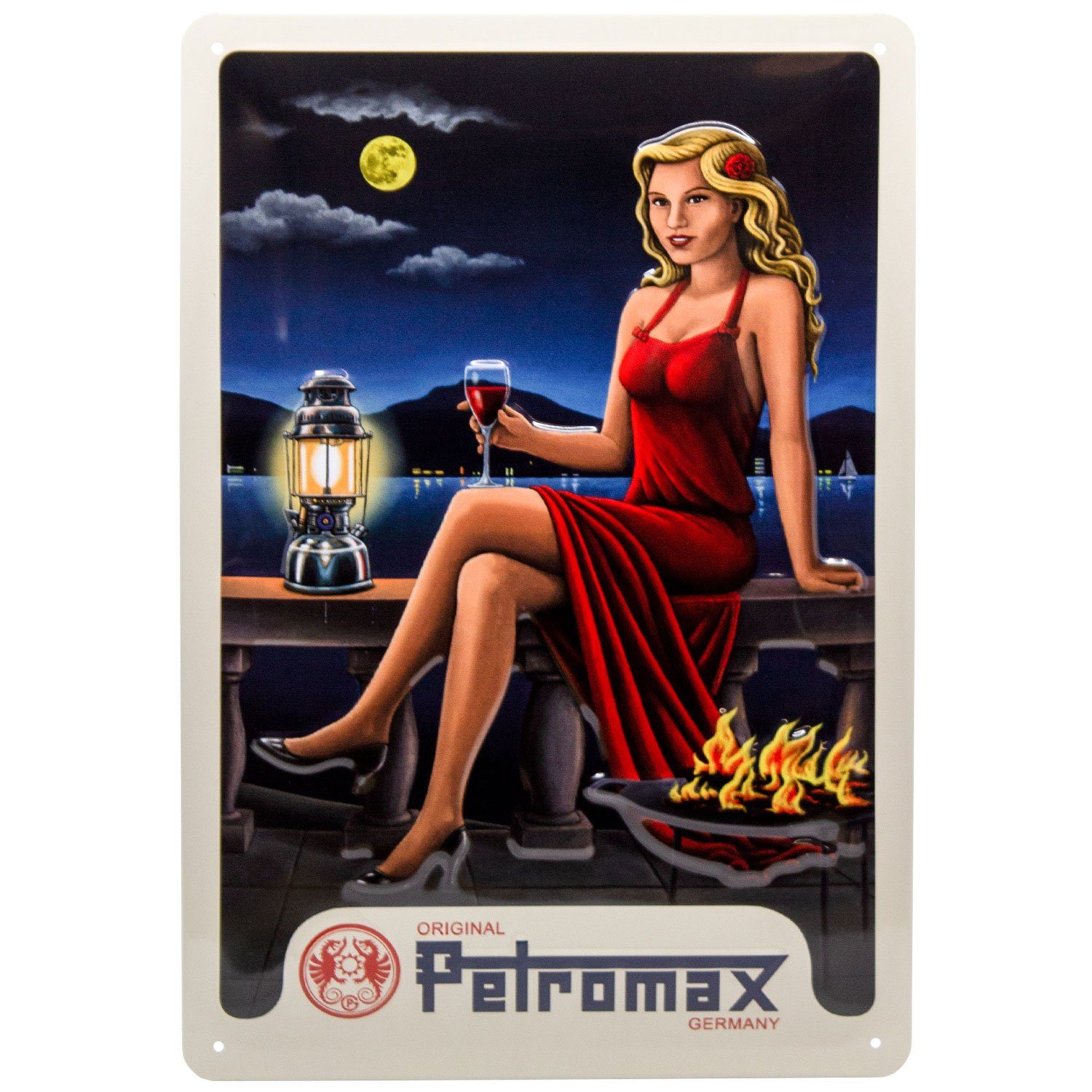 Petromax Metallschild Werbeschild Blechschild im Retro Stil Fanartikel Fana günstig online kaufen