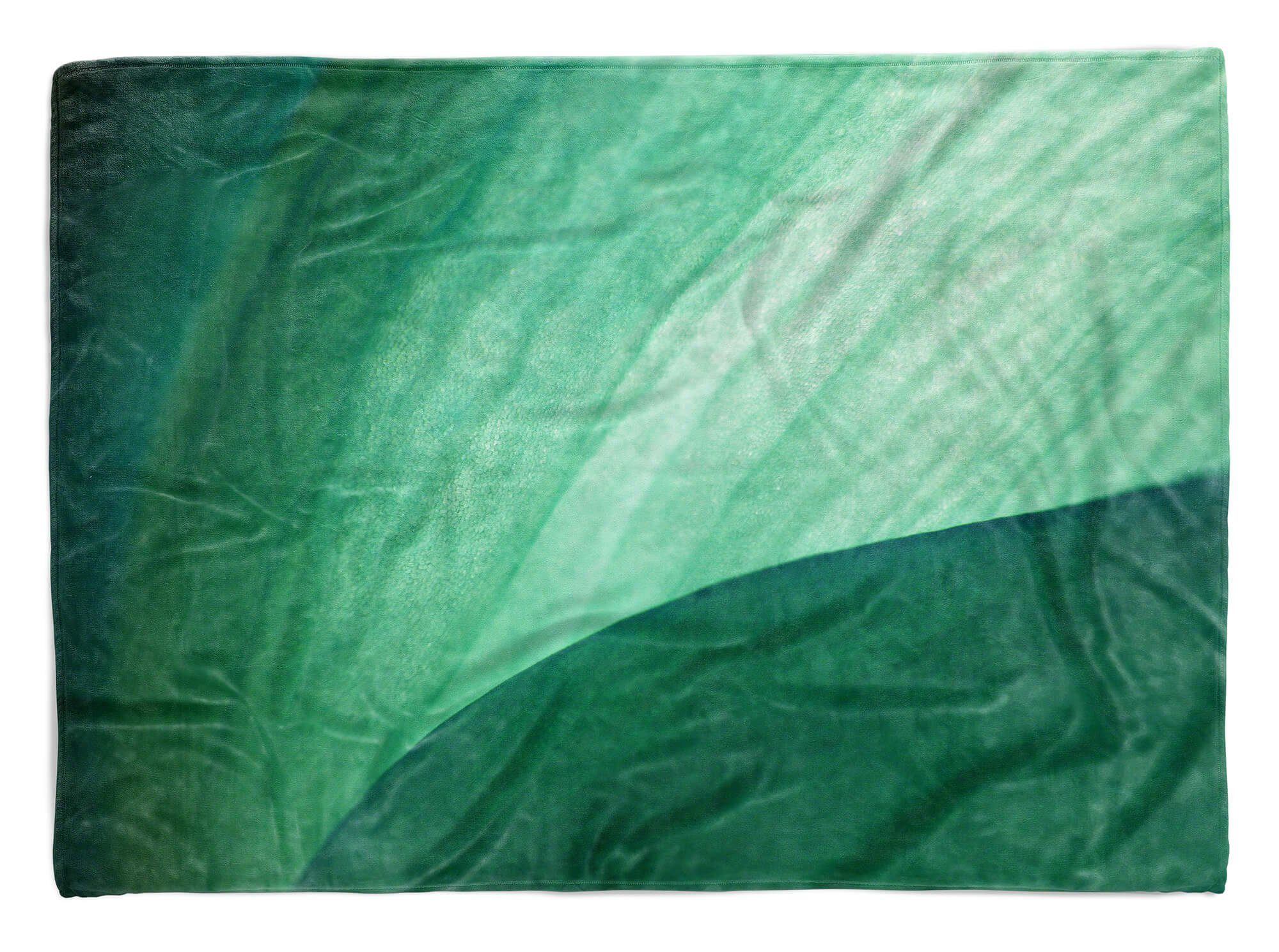 Art Handtuch Sinus Blatt Handtücher Nahau, Saunatuch Strandhandtuch (1-St), Grünes Baumwolle-Polyester-Mix Fotomotiv mit Kuscheldecke Handtuch