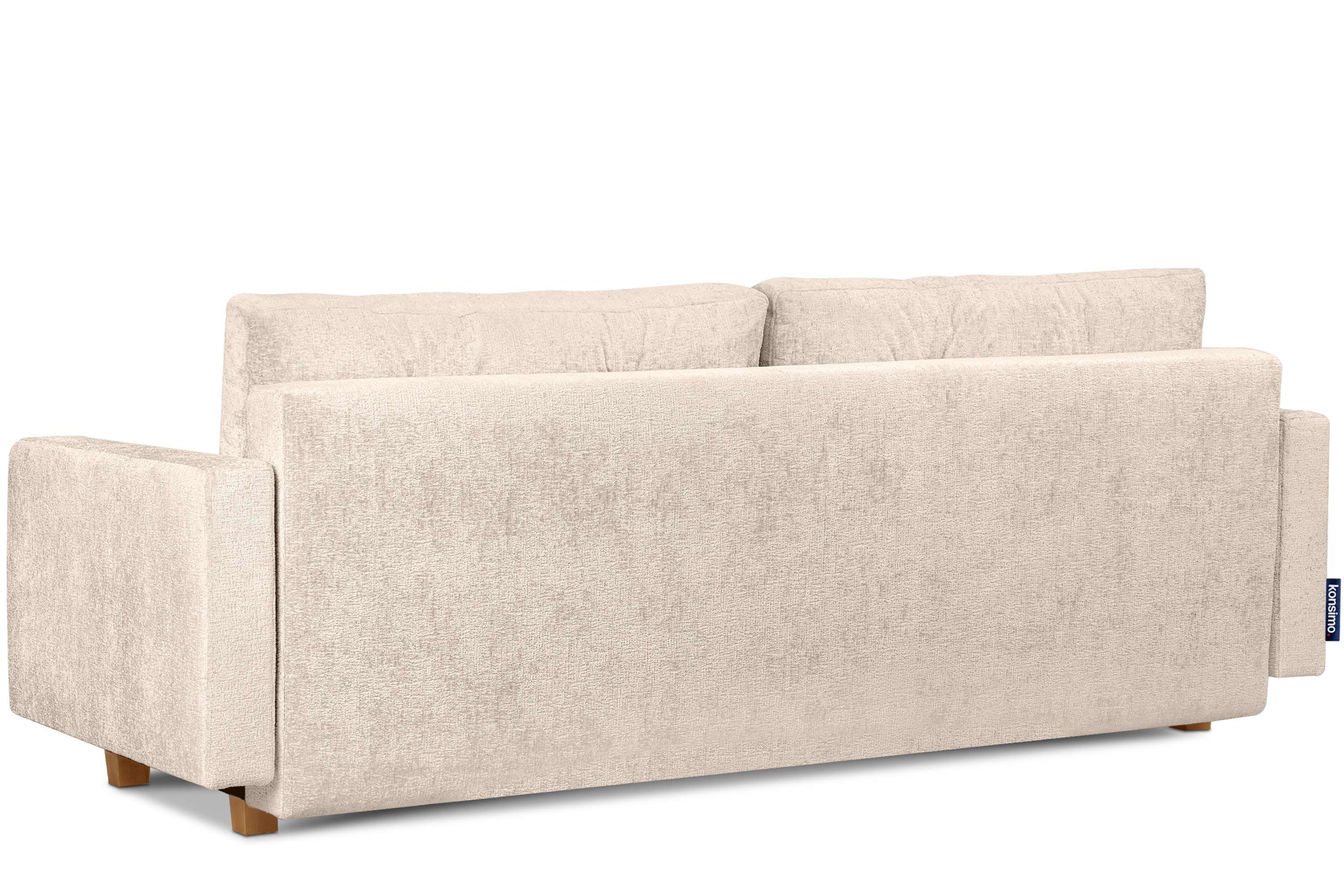 Konsimo Schlafsofa ERISO Sofa 3-Personen, Schlaffunktion Chenille-Oberstoff, Liegfläche mit 196x150 cm