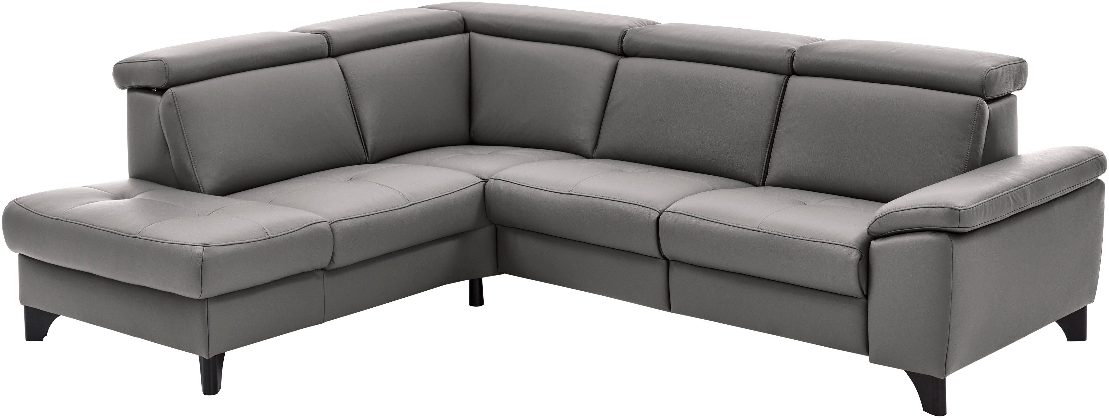 Die PlanBar Ecksofa PN-EM23166 L-Form, optional mit Kopfteilverstellung und Stauraum