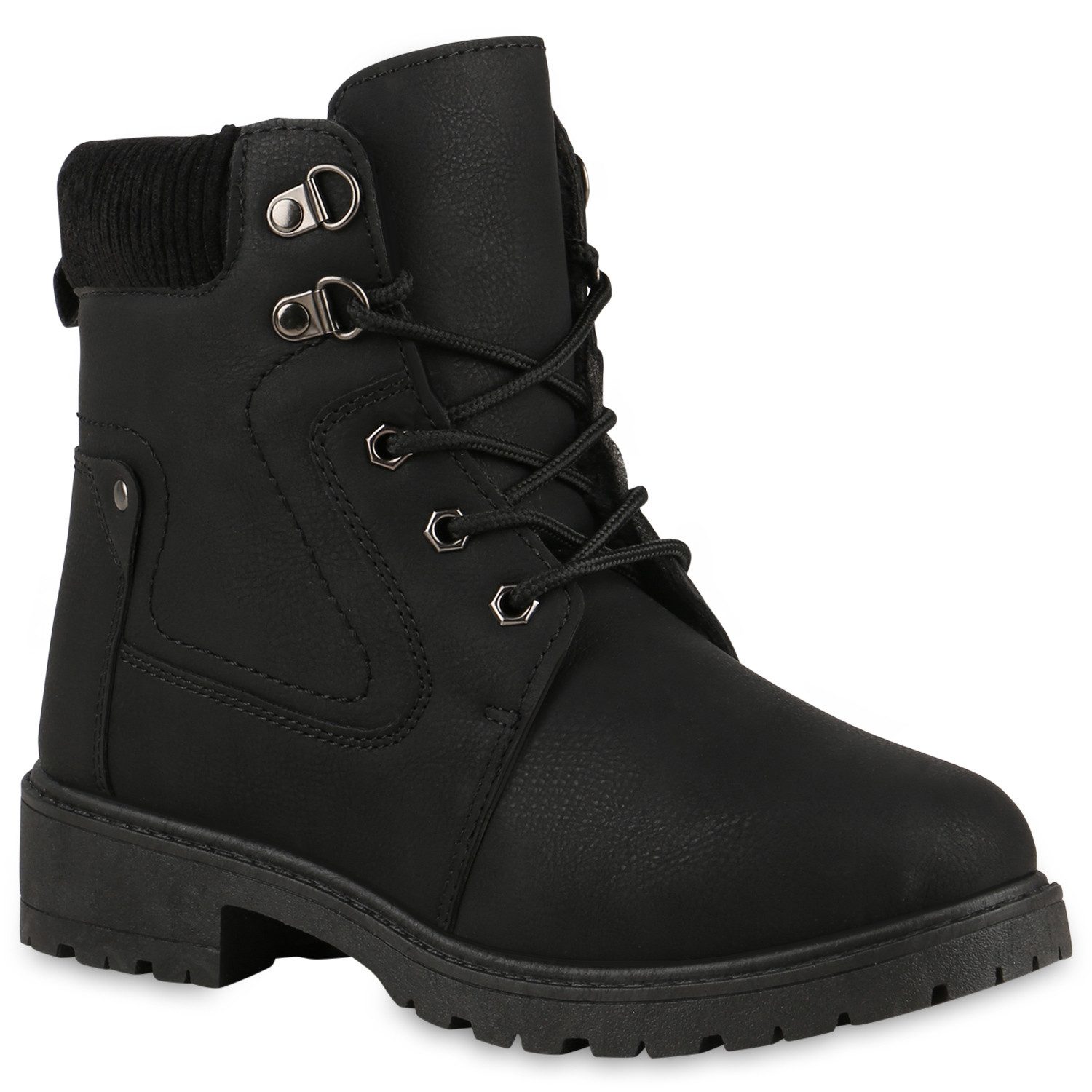 VAN HILL 838053 Stiefelette Damen Warm Gefüttert Worker Boots Stiefeletten günstig online kaufen