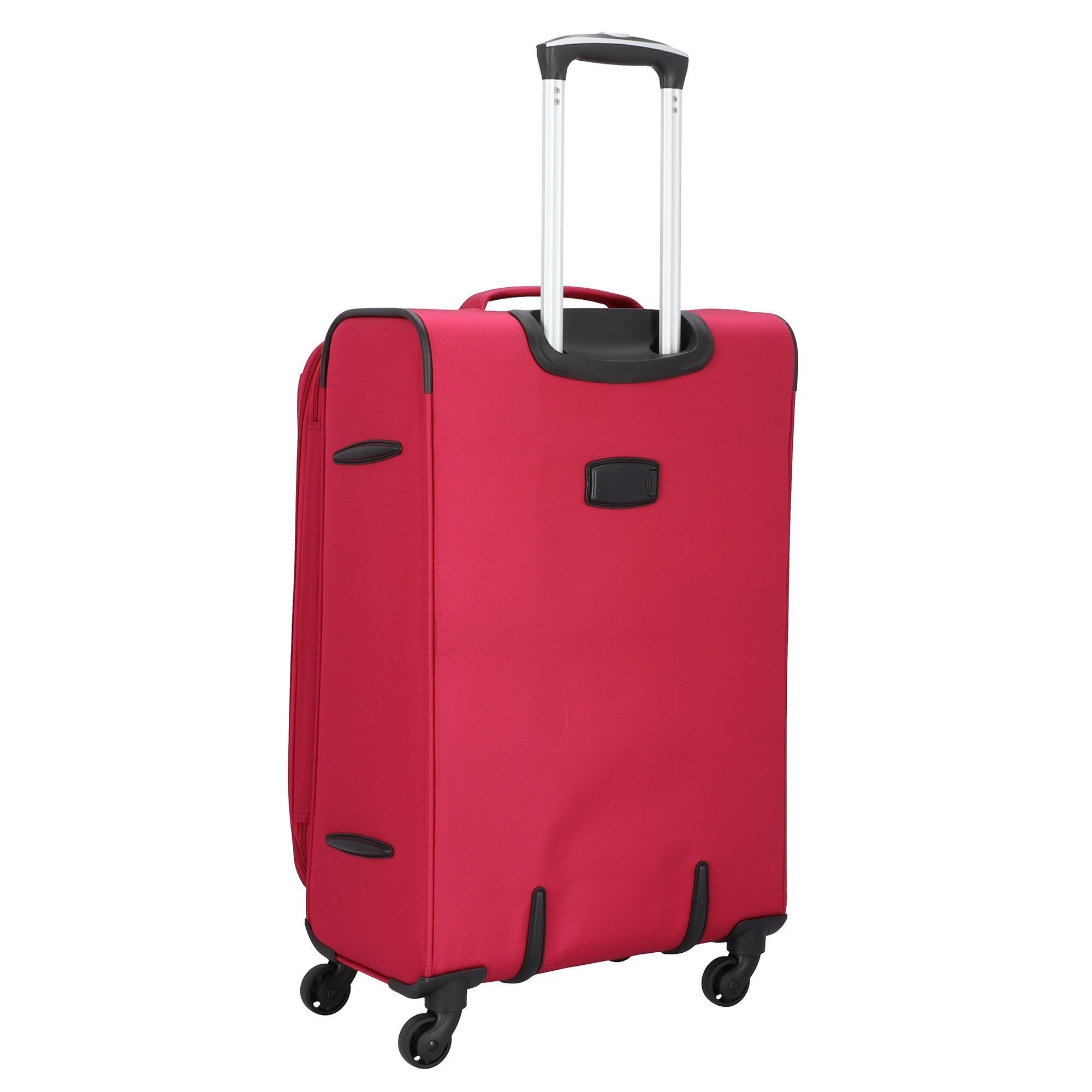 D&N Trolleyset Travel Line 6704, (3-teilig, 3 Rollen, tlg), pink 4 Nylon