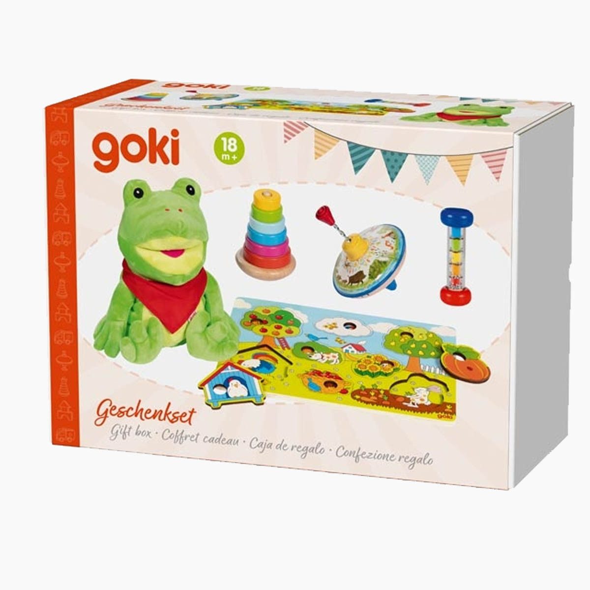 goki Lernspielzeug Geschenkset Musik ab 18 Monate (Packung, 5-St., sparset), Das Geschenkset ist ideal für Kinder ab 18 Monate