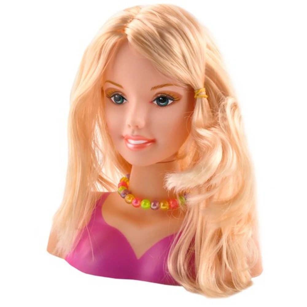 KRUZZEL Haarstyling-Set Stylingkopf Beauty Mädchen, Spar-Set, 14-tlg., pädagogisch modisch, Oberteil mit Zubehör zum stylen