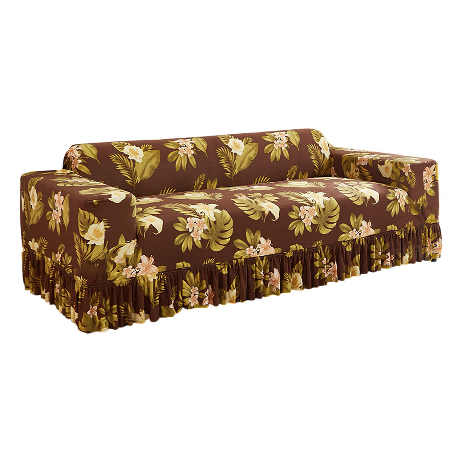 Refttenw Sofaschoner Elastischer Sofabezüge,Sofabezug,couch bezug,mit Rüschensaum