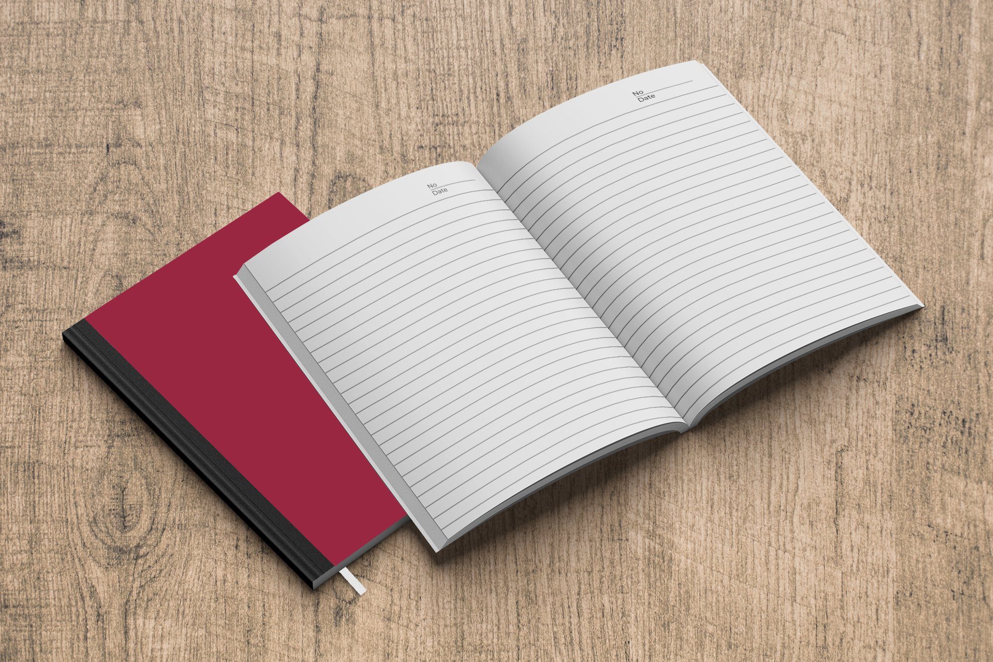 Tagebuch, Braun Haushaltsbuch Notizbuch Journal, 98 Rot Merkzettel, - Seiten, Farbe, MuchoWow A5, - Notizheft,