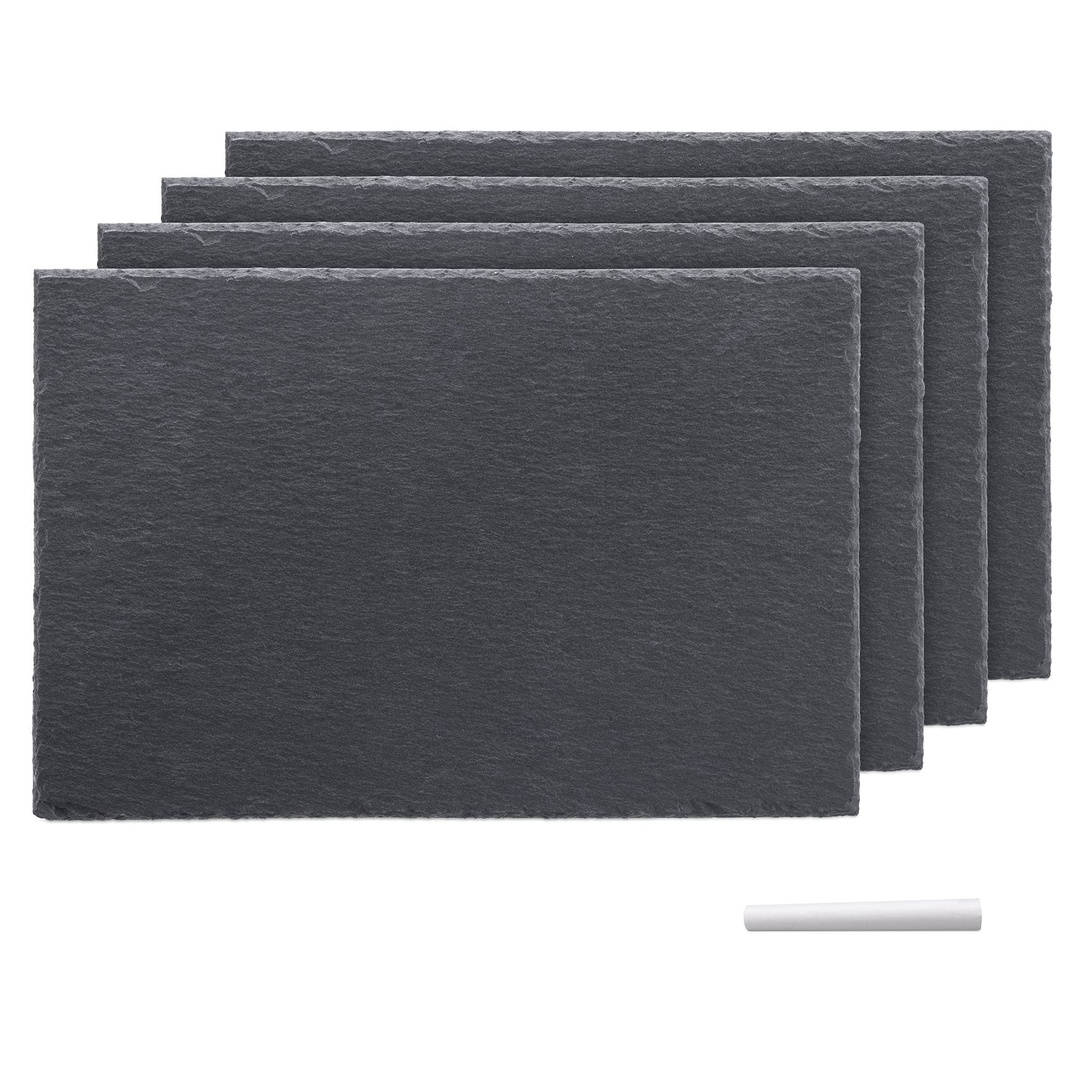 Navaris Servierplatte Navaris Servierplatten Schiefer 6er Set 38x28 cm