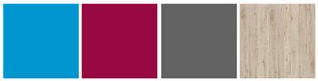 Feldmann-Wohnen Bücherregal Nico, mit 4 offenen Fächern, dekorative farbliche Absetzungen 1-tlg., 40cm eiche hell / weiß Farbapplikationen wählbar mit 2 Schubladen