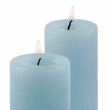 Mirabeau Stumpenkerze Kerze 4er Set Muriel blau