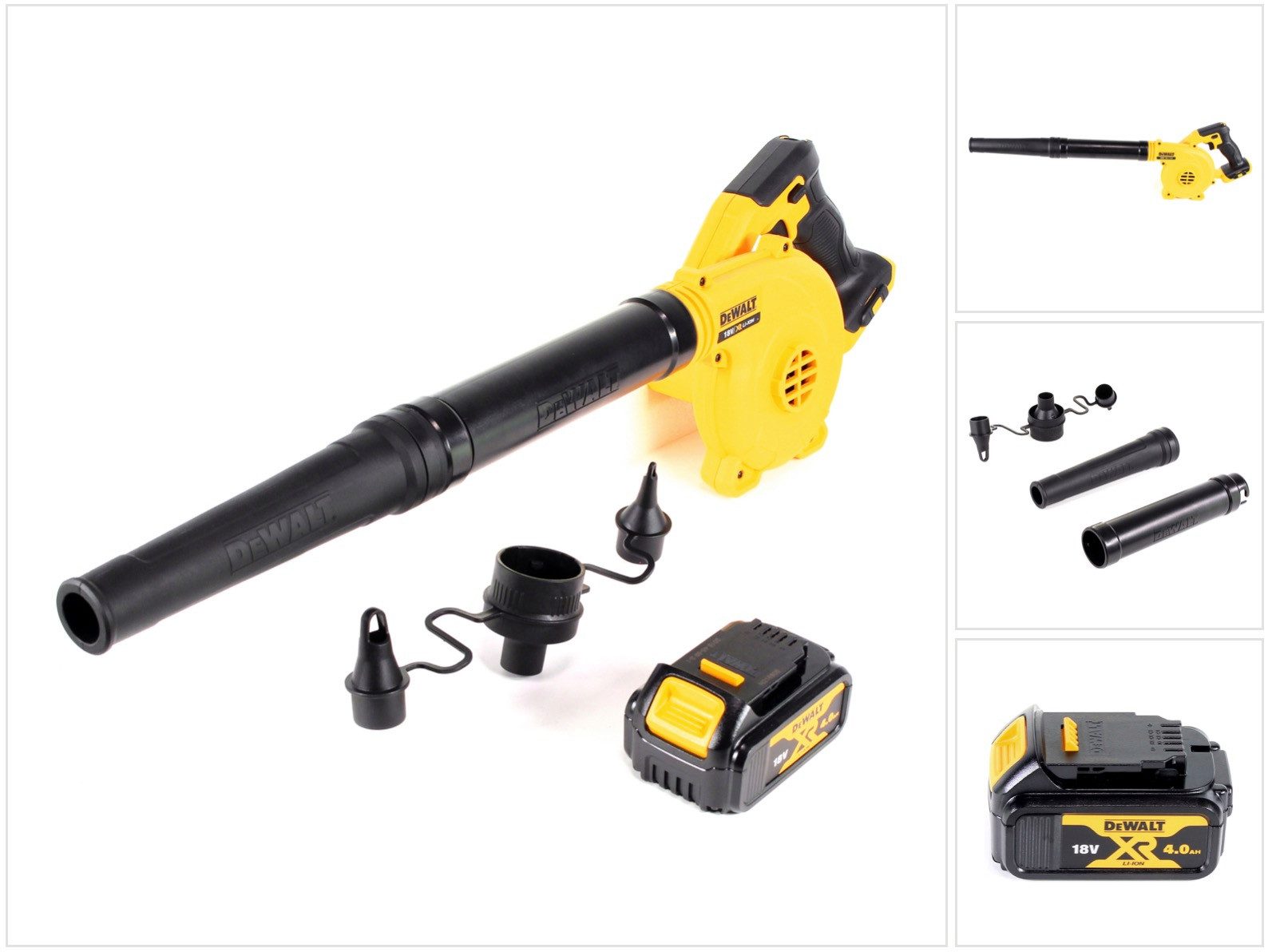 DeWalt Akku-Laubbläser DCV 100 N 18 V Akku Gebläse / Laubbläser + 1 x DCB 182 4,0 Ah Akku -