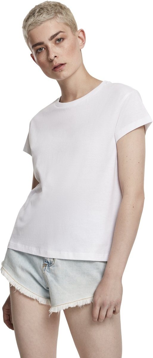 Basic white Ladies URBAN Tee Box T-Shirt Damen CLASSICS (1-tlg)